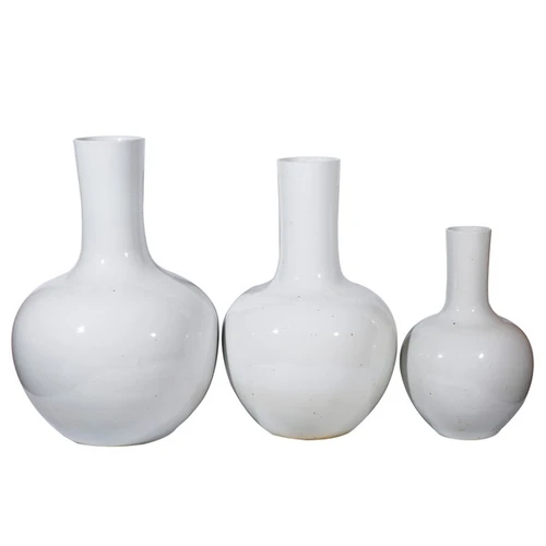 Busan White Globular Vase - 3 Sizes