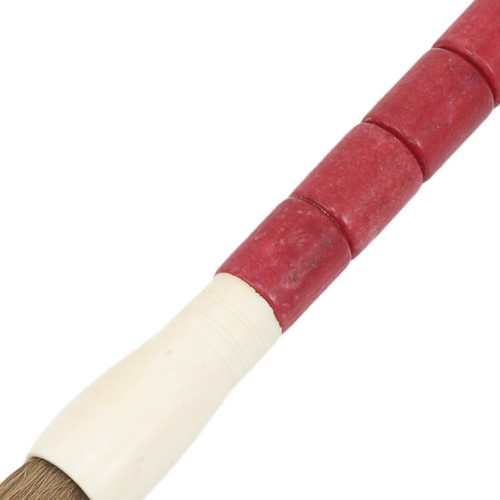 Red Cylindrical Jade Calligraphy Brush