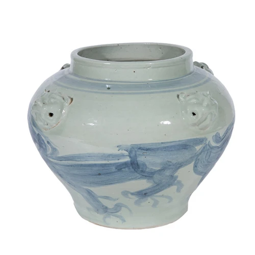Four Lion Handle Dragon Jar