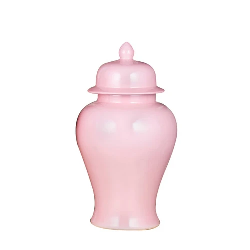 Blush Pink Porcelain Temple Jar - 2 Sizes