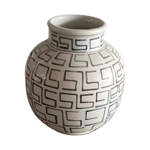 Indigo Straight Neck Maze Jar