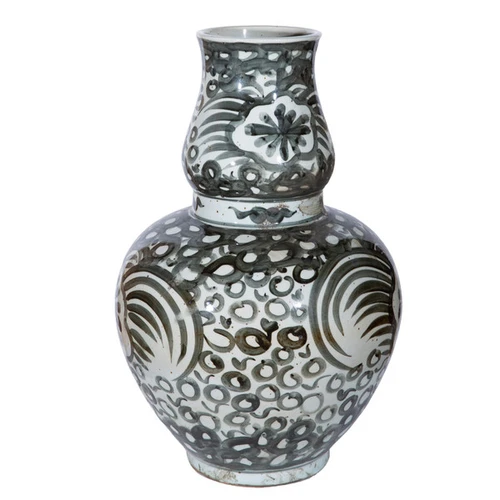 Black Sea Flower Gourd  Vase