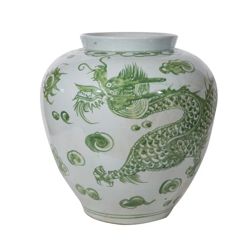 Mint Green Dragon Open Top Jar - Small