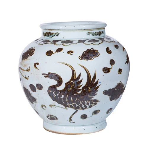 Rusty Brown Crane Jar - 2 Sizes