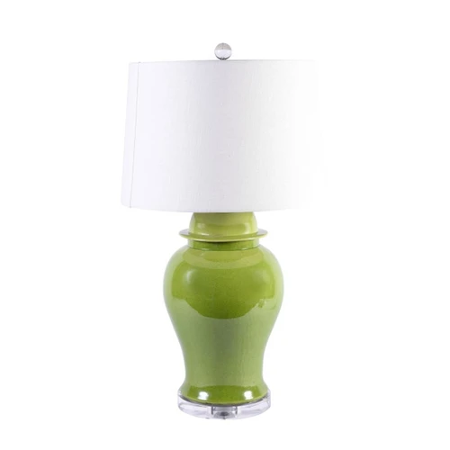 Lime Green Temple Jar Table Lamp