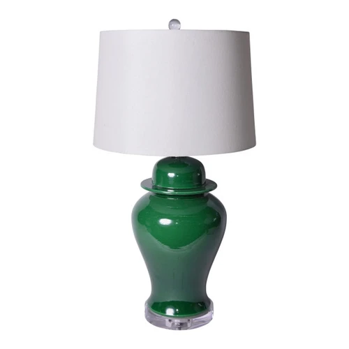 Emerald Green Temple Jar Table Lamp