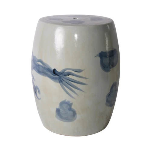 Blue And White Yuan Dragon Garden Stool