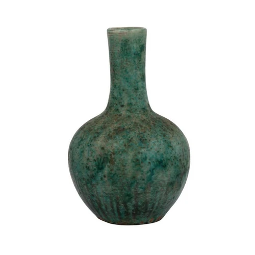 Speckled Green Globular Vase