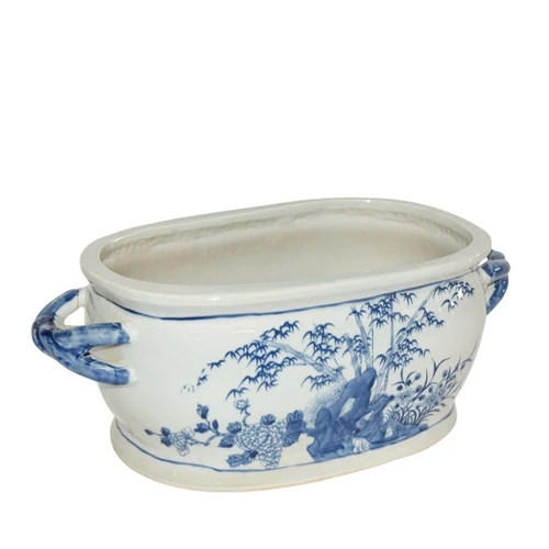 Blue And White Four Season Foot Bath Planter