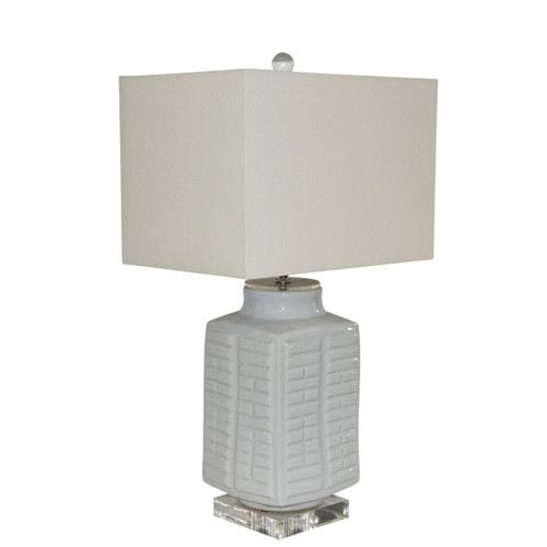 Table Lamp White Tai Chi Eight Trigrams Porcelain Vase