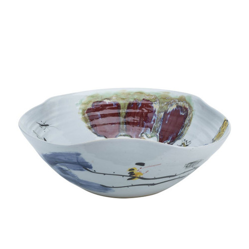 Swirl Bowl Oxblood Lotus - 2 Sizes
