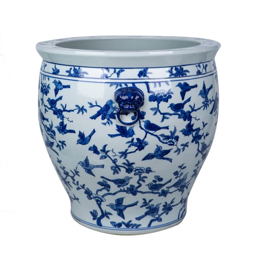 Flock Of Birds Porcelain Planter
