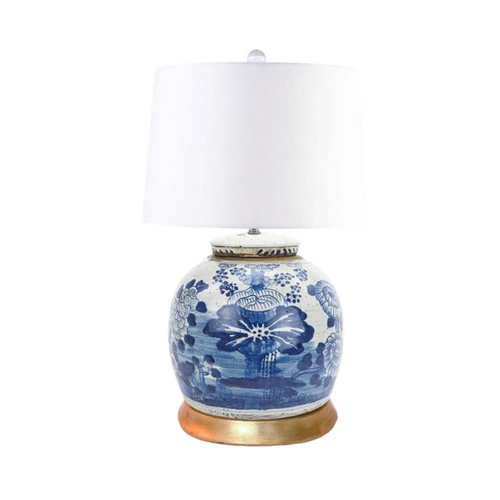 Vintage Ming Jar Four Season Plant Table Lamp - 2 Sizes
