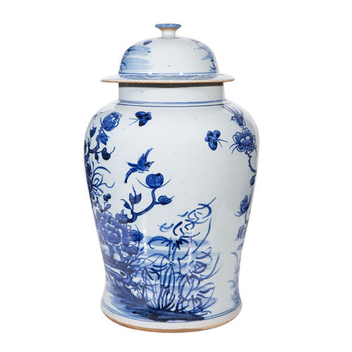 Dynasty Temple Jar Floral Birds
