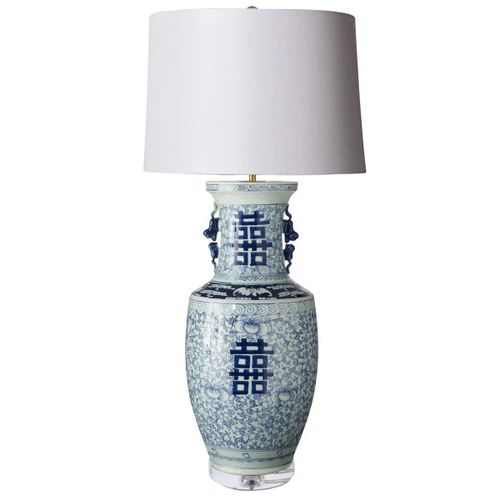 BW Double Happiness Flower Ear Vase