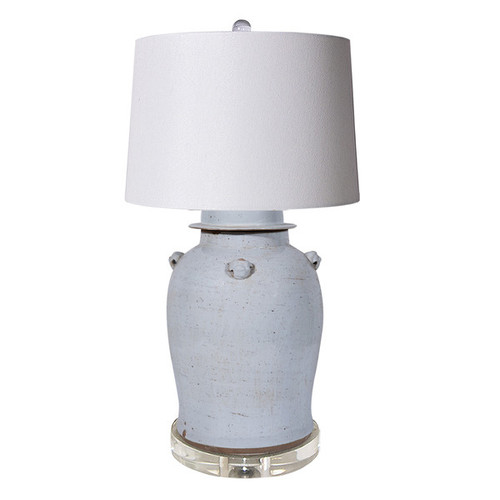 Lamp Of Vintage White Temple Jar - 2 Sizes