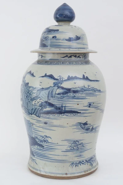 Large Dynasty Temple Jar Landscape