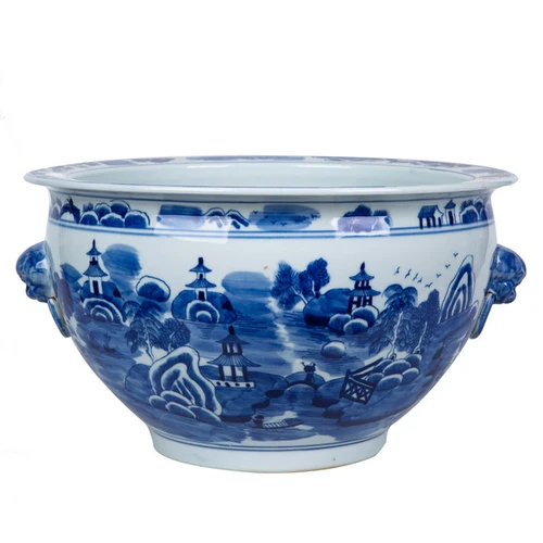 Mountain Pagoda Lion Handle Planter