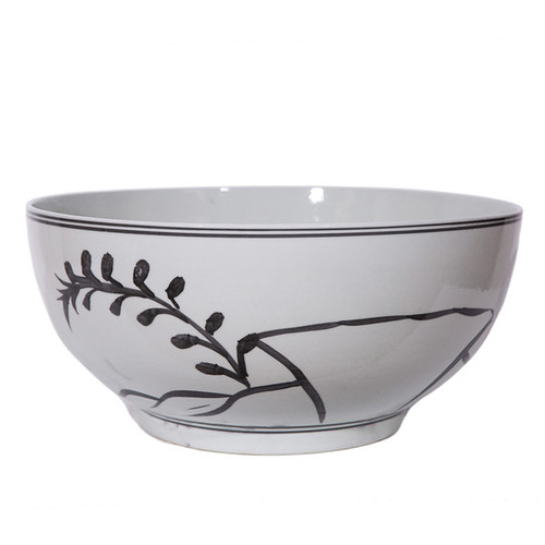 Vintage White Crackle Flying Bird Bowl