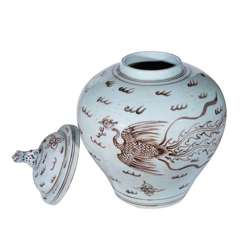 Moka Lion Lid Jar Phoenix Motif