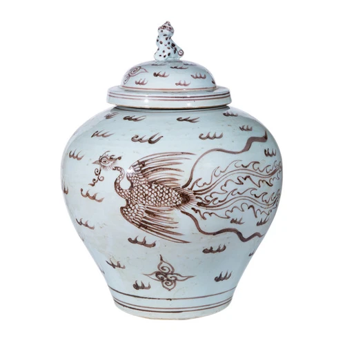 Moka Lion Lid Jar Phoenix Motif