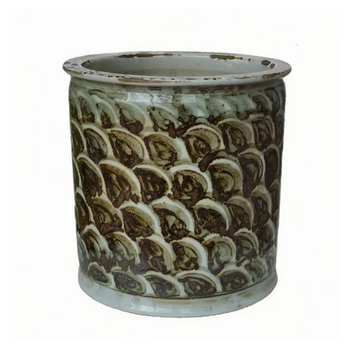 Elbony Porcelain Four Loop Jar