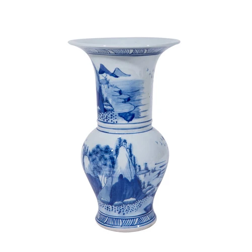 Small Wide Mouth Vase Mountain Motif