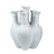 6 Pipe Flower Porcelain Vase - White