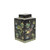 Black Square Porcelain Tea Jar Fish Motif