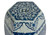 Blue & White Hex Geometric Garden Stool