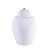 Busan White Lidded Porcelain Jar Bronze Ring - 2 Sizes
