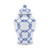 Blue And White Porcelain Lover Locks Temple Jar - 2 Sizes
