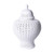 White Lattice Porcelain Ginger Jar  - 3 Sizes