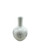 White Globular Vase With Black Feathers