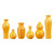 Set of 6 Assorted Vases - Yellow