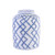 Blue and White Bamboo Joints Round Porcelain Tea Jar