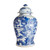 Blue And White  Porcelain Temple Jar Mountain Village Scene