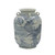 Blue And White Four Loop Handle Jar Twisted Flower Motif