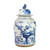 Vintage Temple Jar Plum Lily Pad Motif - 2 Sizes