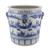 Blue And White Porcelain Eight Immortals Planter With Lion Handle