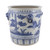 Blue And White Porcelain Eight Immortals Planter With Lion Handle