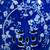 Blue Leaf & Petal Garden Stool