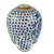Blue And White Tiny Lid Mini Jar Peony Dots