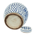 Blue And White Tiny Lid Mini Jar Peony Dots