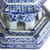 Blue And White Pagoda 5 Tier Twisted Vine Motif