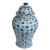 Blue & White Coin Flower Temple Jar - 2 Sizes