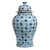 Blue & White Coin Flower Temple Jar - 2 Sizes