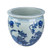 Blue And White Porcelain Magnolia Pheasant Planter Lion Handle - 2 Sizes