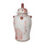 Rustic Maroon Red Flower Bird Temple Jar - 2 Sizes