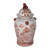 Rustic Maroon Red Flower Bird Temple Jar - 2 Sizes